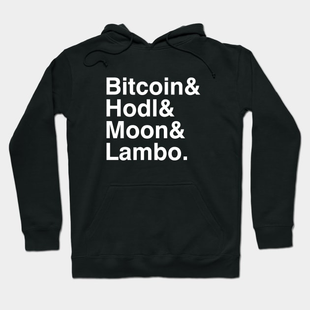 Bitcoin, Hodl, Moon Hoodie by YiannisTees